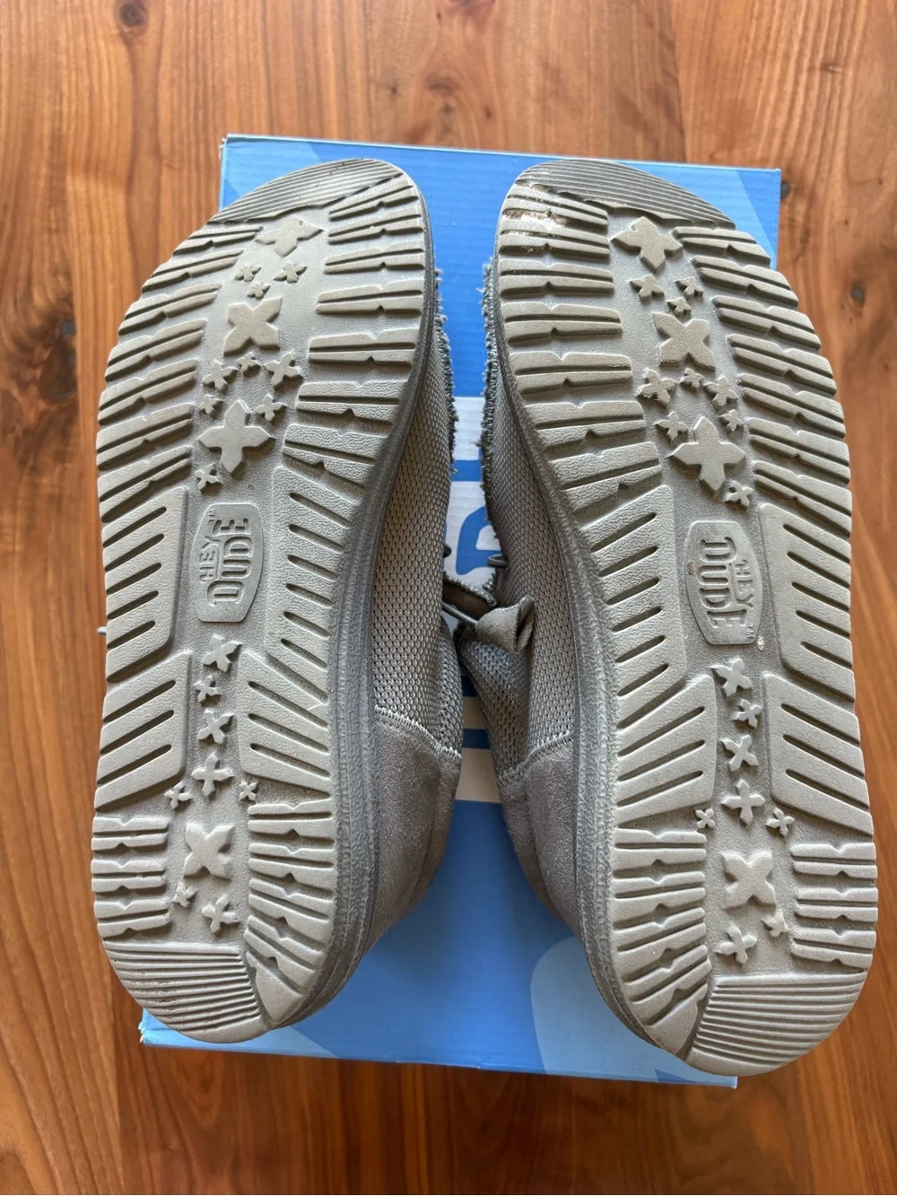 Hey Dude Men’s Slip-On Boat Shoes in Light Gray